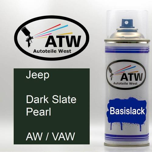 Jeep, Dark Slate Pearl, AW / VAW: 400ml Sprühdose, von ATW Autoteile West.